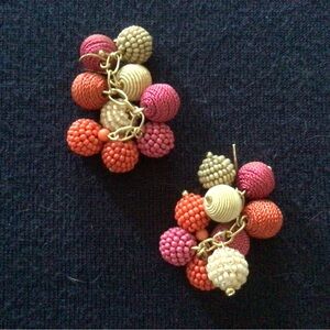 Colorful Beaded Cluster Earrings